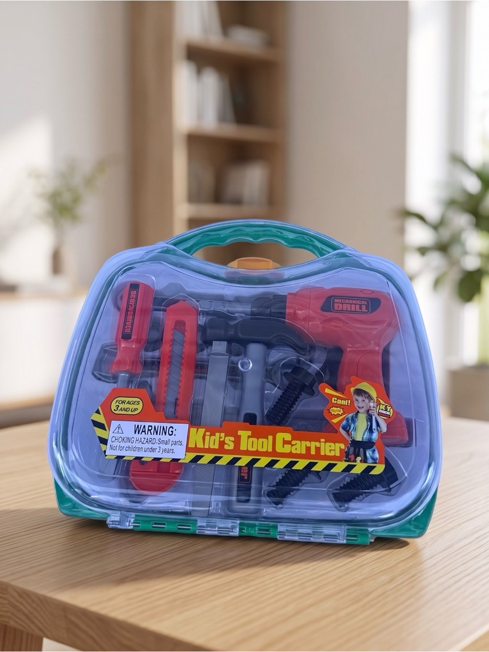 Kids Tool Carrier Playset - Multi-Color Pretend Tool Kit